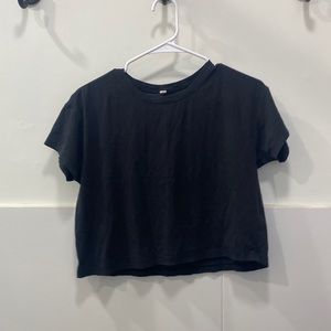 lululemon cropped black tee